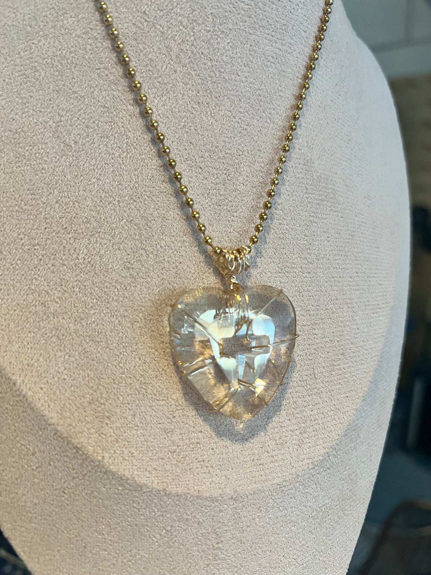 Heart Cross Necklace